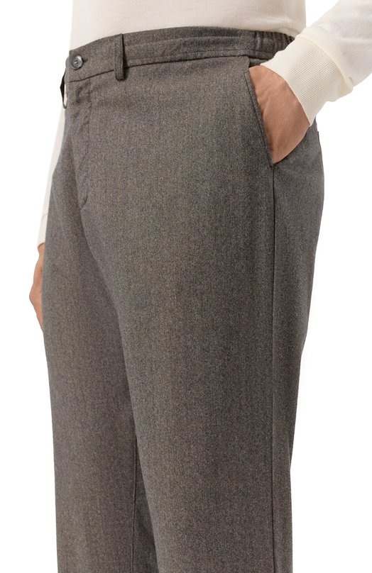 Шерстяные брюки Canali V1659G/AR03472 Коричневый  V1659G/AR03472 Фото 5