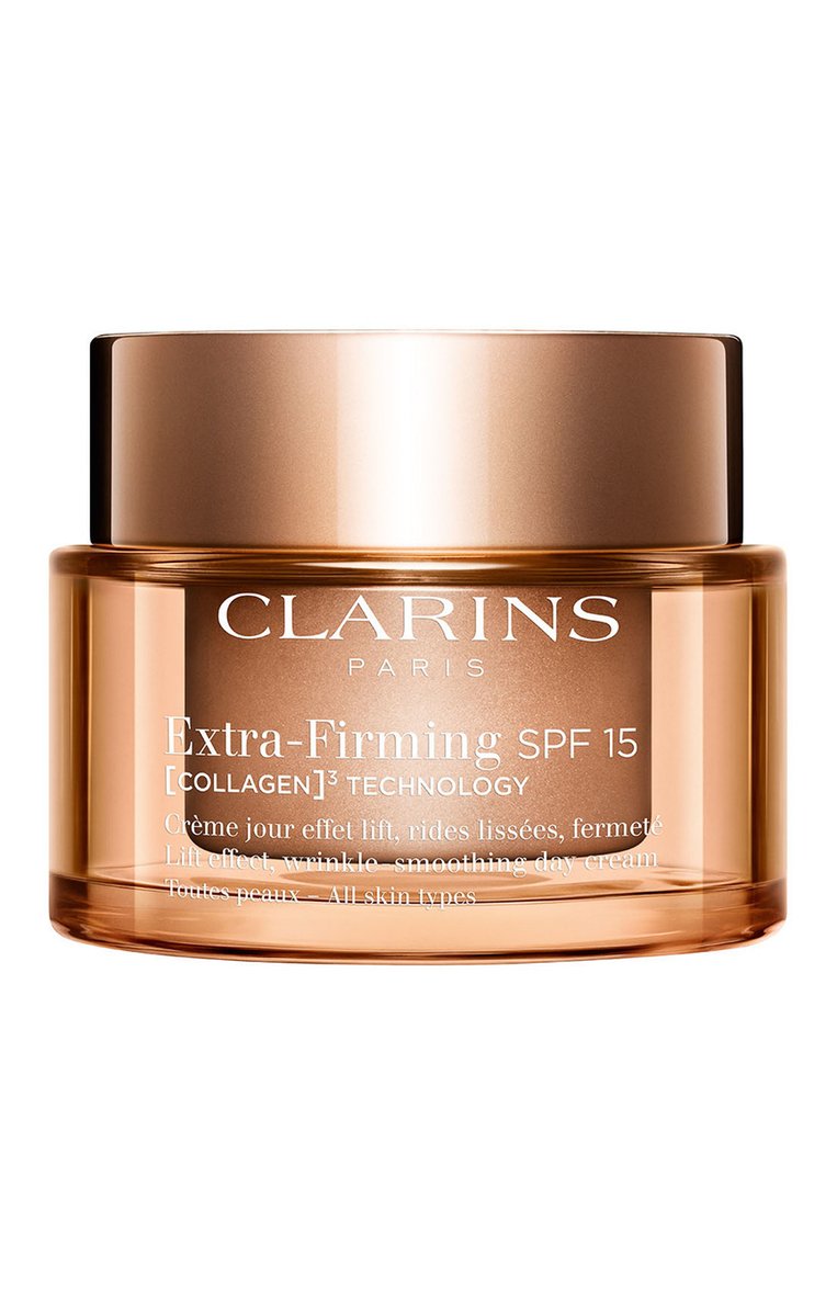Регенерирующий дневной крем для любого типа кожи spf 15 extra-firming (50ml) CLARINS бесцветного цвета, арт. 80110136 | Фото 1 (SPF фильтр: Низкий (5-20); Нос: Не проставлено; Тип продукта: Кремы; Косметика кросс-кт: Антивозрастной уход; Региональные ограничения белый список (Axapta Mercury): Не проставлено; Назначение: Для лица)