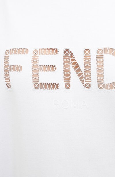 Хлопковый свитшот FENDI белого цвета по цене 94550 руб., арт. FS7248 AFLC, фото 5 Хлопковый свитшот FENDI, арт. FS7248 AFLC, фото 5