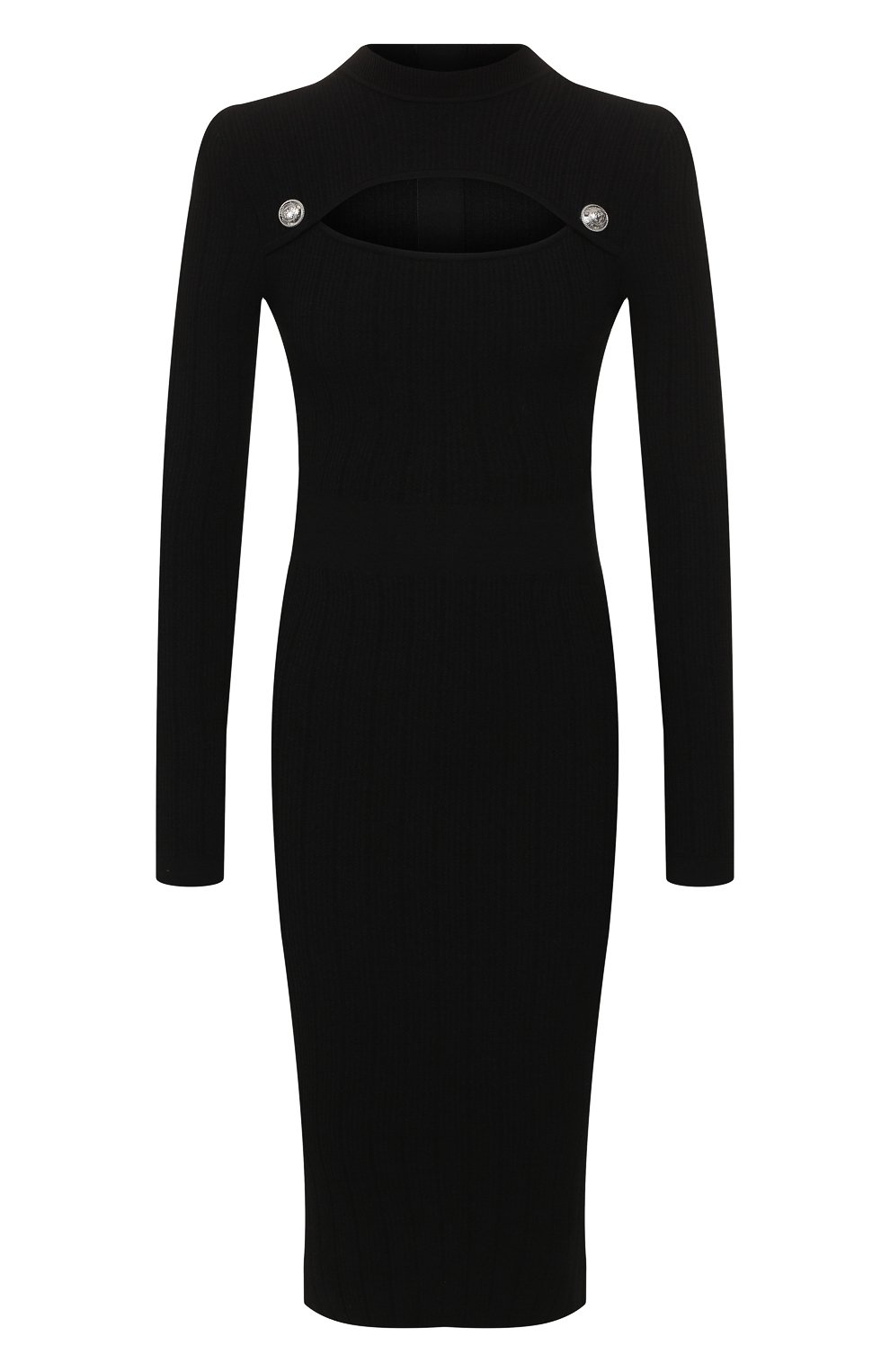 Платье BALMAIN черного цвета по цене 142500 руб., арт. SF06379/K539, фото 1 Платье BALMAIN, арт. SF06379/K539, фото 1