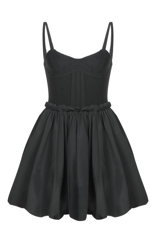 Комбинированное платье The Attico 260WCA00460/PLL011AA Чёрный 260WCA00460/PLL011AA