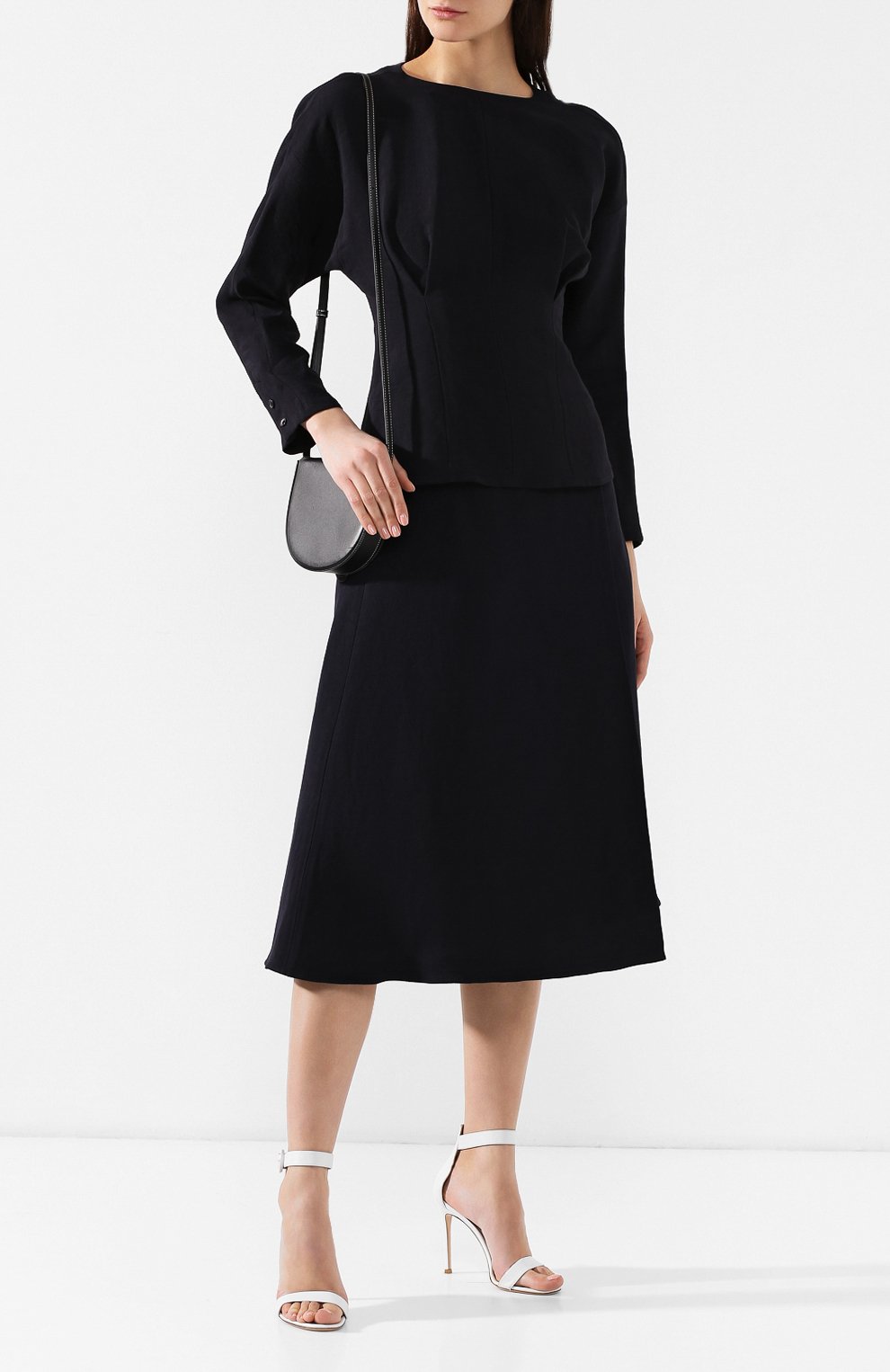 Топ из вискозы и льна JIL SANDER NAVY, арт. JNWM6055A/JM4315, фото 2