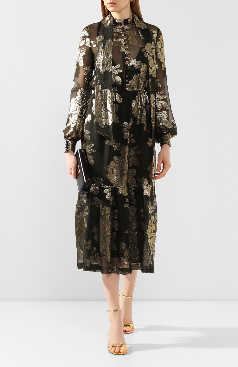 Платье-миди SAINT LAURENT, арт. 614419/Y7A10, фото 2