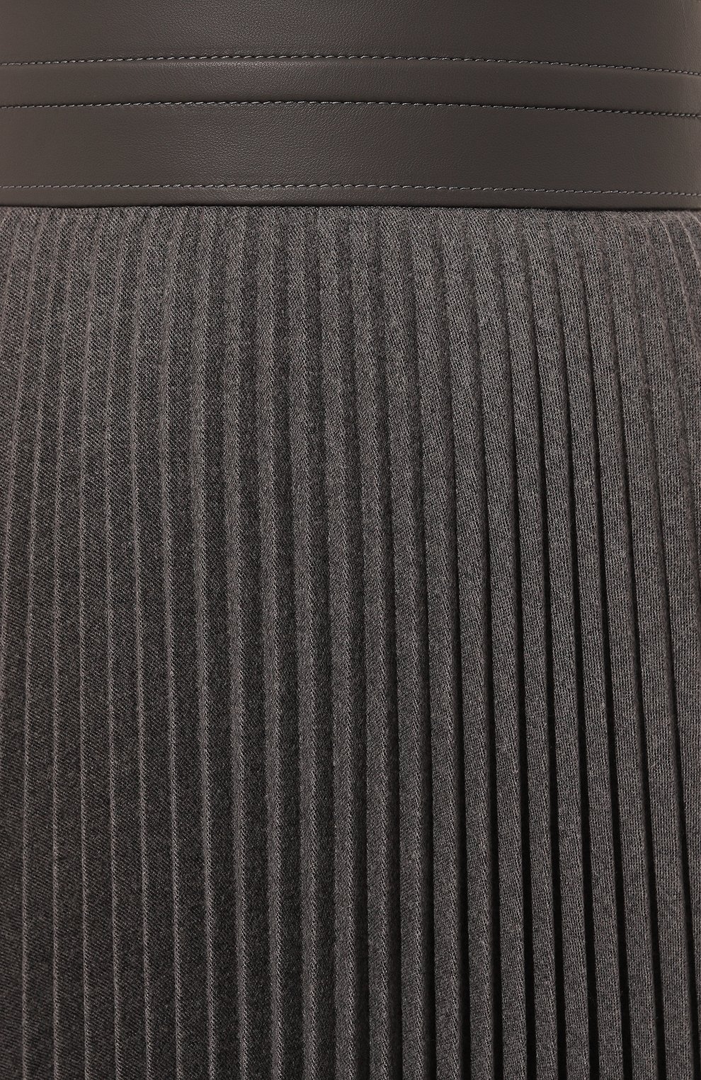 Шерстяная юбка AGNONA серого цвета по цене 198500 руб., арт. TG0403E/UW006E, фото 5 Шерстяная юбка AGNONA, арт. TG0403E/UW006E, фото 5