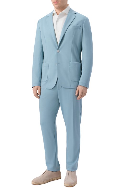 Шерстяной пиджак Marco Pescarolo GI0VE/53Y19_001 Голубой  GI0VE/53Y19_001 Фото 2