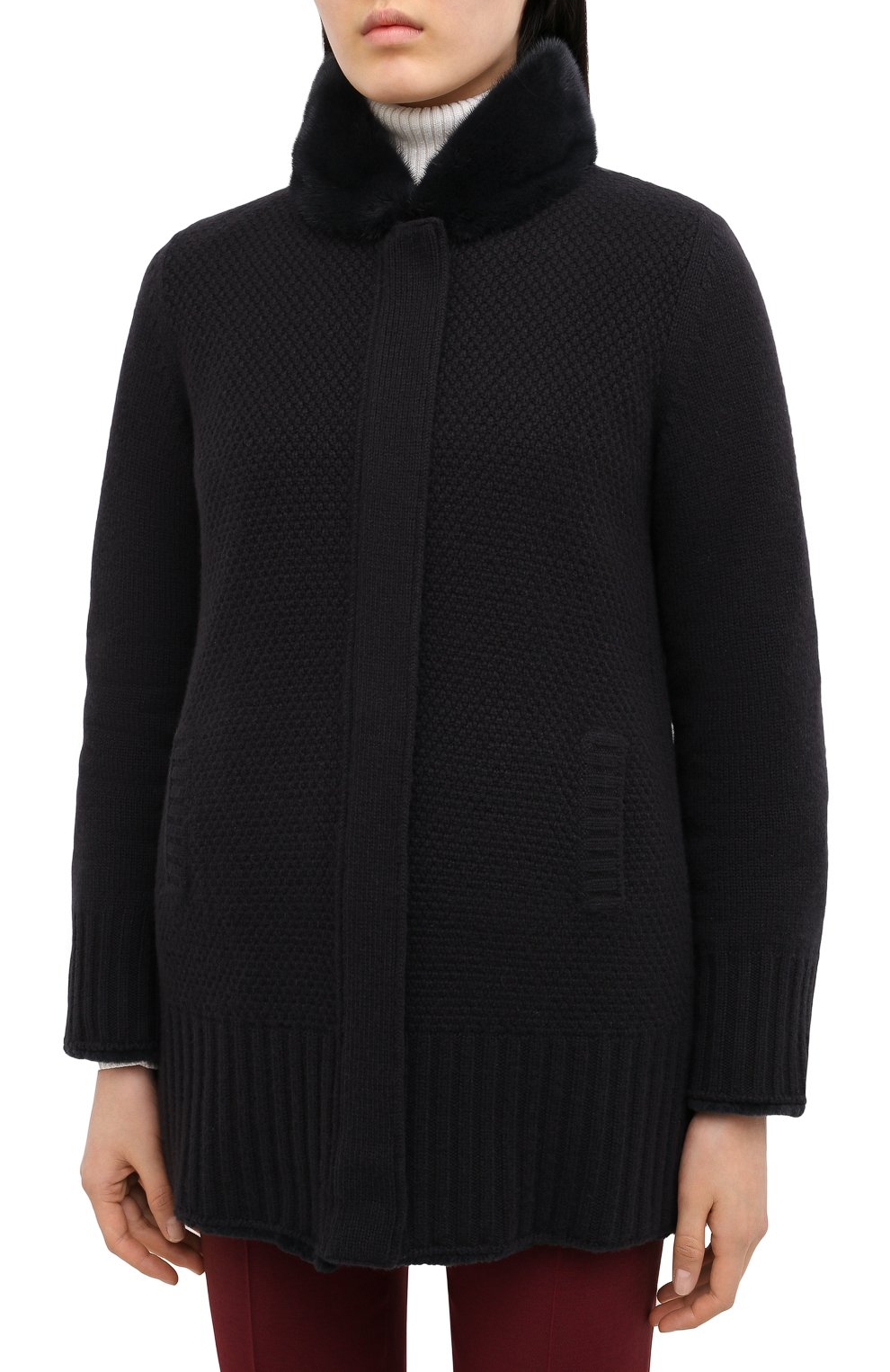 Кашемировое полупальто на меху LORO PIANA, арт. FAI3275, фото 6