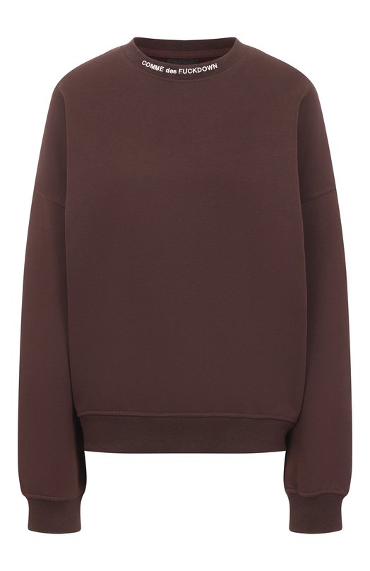 Хлопковый свитшот Comme des Fuckdown CFABW01370 Коричневый CFABW01370