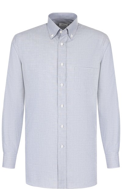 Мужская хлопковая сорочка с воротником button down BRIONI, арт. SCAA0L/0703V