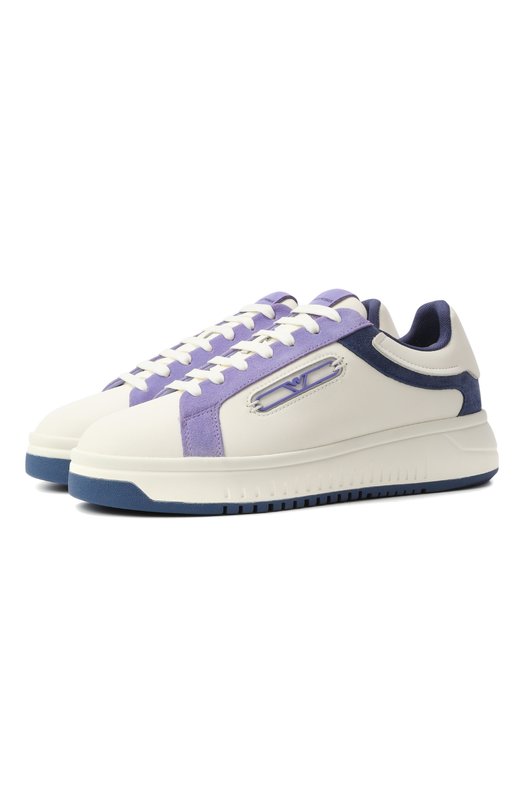 Кожаные кеды Emporio Armani X3X024/XR222 Белый X3X024/XR222