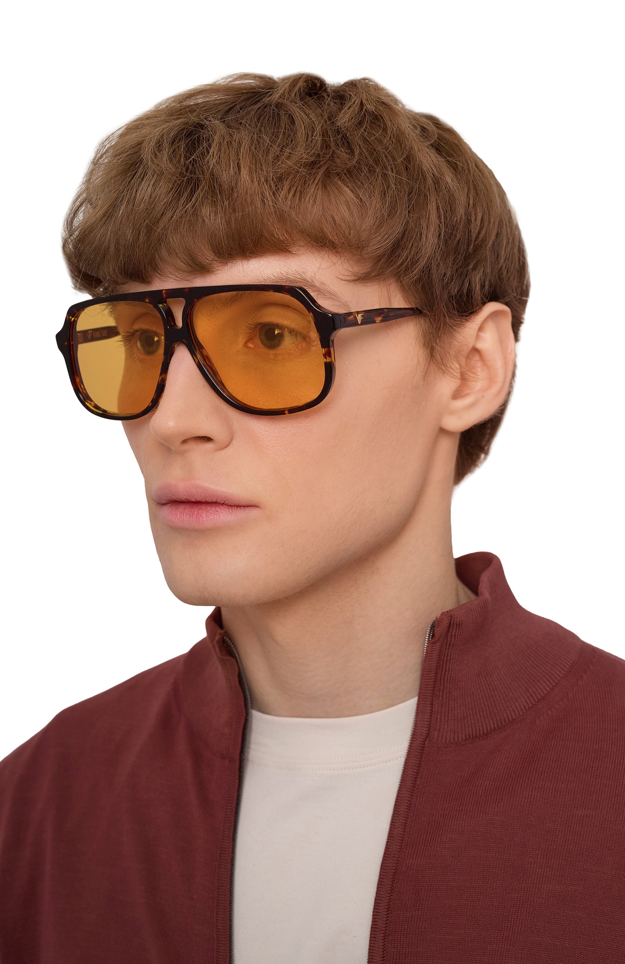 Солнцезащитные очки VINTAGE FRAMES оранжевого цвета по цене 30750 руб., арт. KING SIZE BR0WN T0RT0ISE/0RANGE, фото 2 Солнцезащитные очки VINTAGE FRAMES, арт. KING SIZE BR0WN T0RT0ISE/0RANGE, фото 2