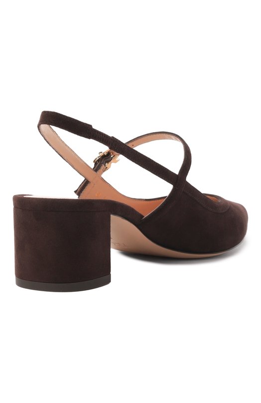 Замшевые туфли Piper Sling 45 Gianvito Rossi G95575.45RIC.CAMM0KA Коричневый  G95575.45RIC.CAMM0KA Фото 5