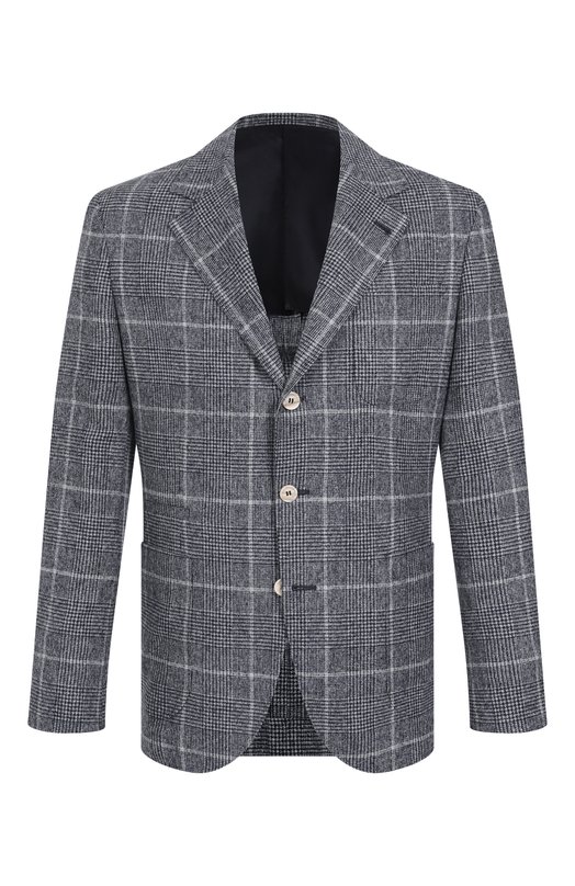 Шерстяной пиджак Brunello Cucinelli MV4037BND Голубой MV4037BND