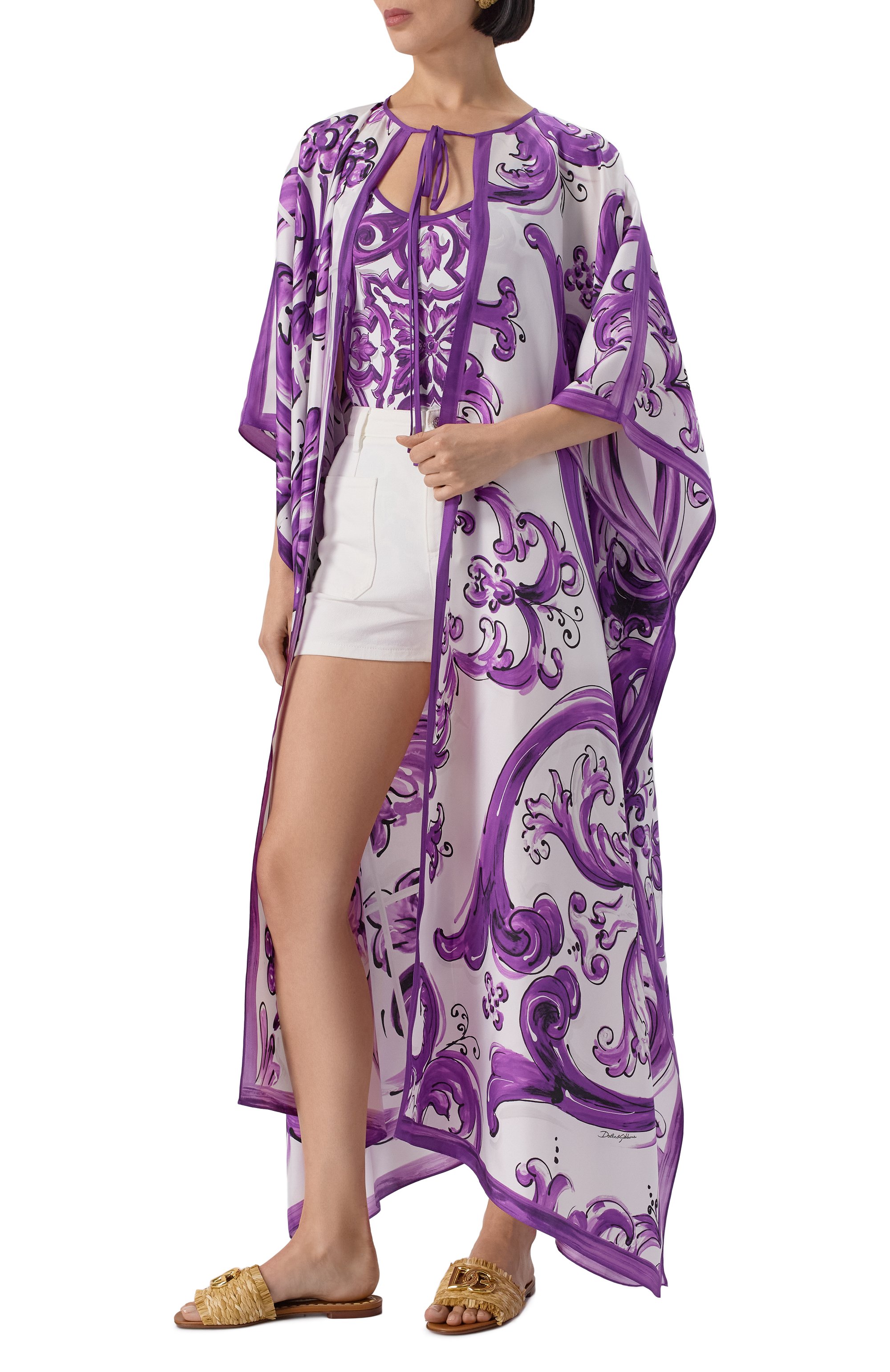 Текстильные шлепанцы bianca DOLCE & GABBANA, арт. CQ0646/AN217, фото 3