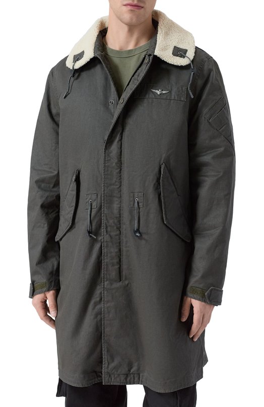 Хлопковая парка Aeronautica Militare AB3020UCT04215 Серый  AB3020UCT04215 Фото 3