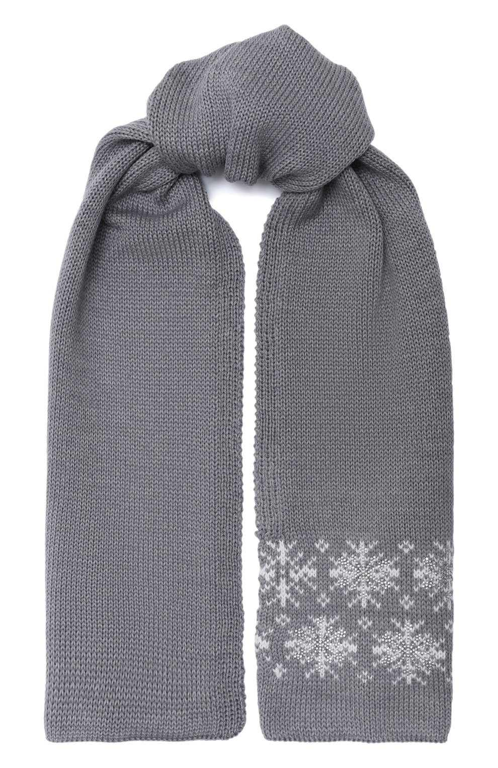 Шерстяной шарф CATYA серого цвета по цене 11950 руб., арт. 024773, фото 1 Шерстяной шарф CATYA, арт. 024773, фото 1