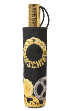 Женский складной зонт MOSCHINO ч�ерного цвета, арт. 8843-0PENCL0SE | Фото 5 (Материал: Текстиль, Синтетический материал, Металл; Материал сплава: Проставлено; Нос: Не проставлено)