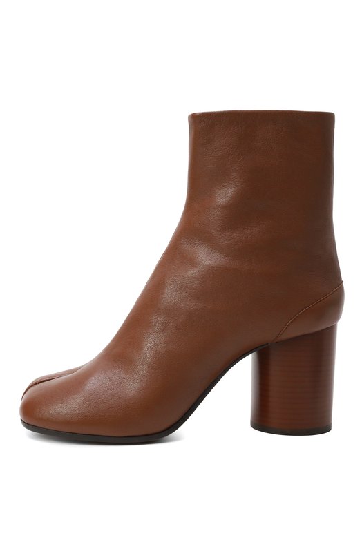 Кожаные ботильоны Tabi Maison Margiela S58WU0260/P3753 Коричневый  S58WU0260/P3753 Фото 4