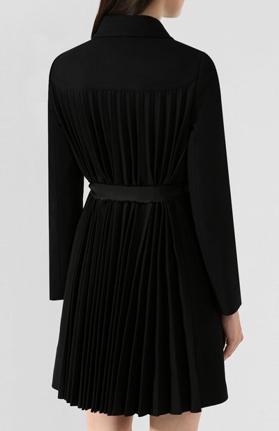 Пальто с поясом REDVALENTINO черного цвета по цене 62600 руб., арт. TR3CAB50/38S, фото 4 Пальто с поясом REDVALENTINO, арт. TR3CAB50/38S, фото 4