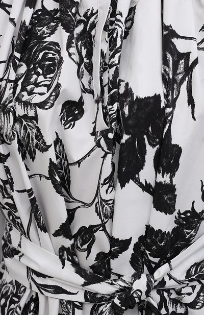 Хлопковое платье MSGM черно-белого цвета по цене 49950 руб., арт. 3141MDA29 217653, фото 5 Хлопковое платье MSGM, арт. 3141MDA29 217653, фото 5