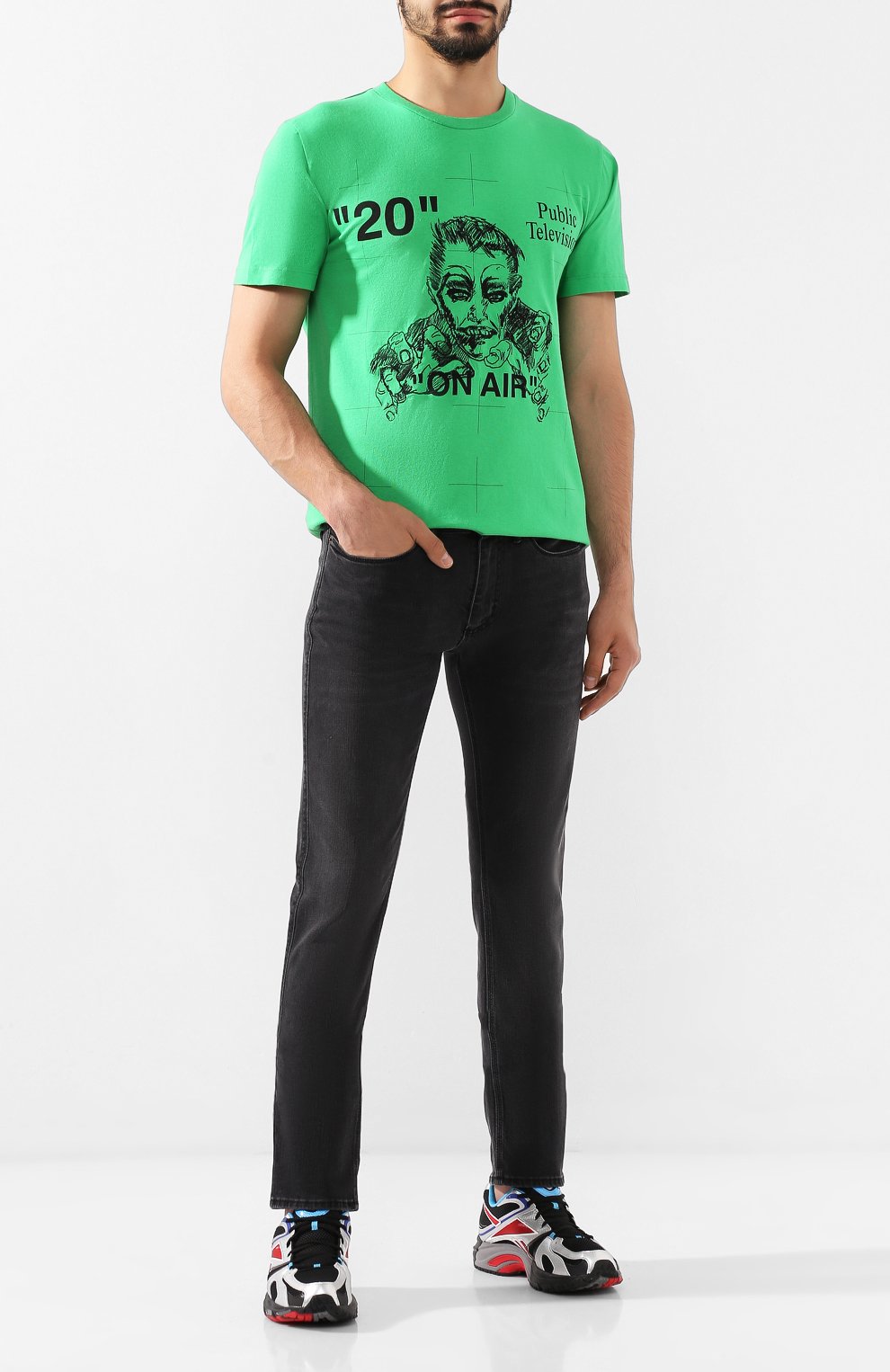 Хлопковая футболка OFF-WHITE, арт. 0MAA027F191850184010, фото 2