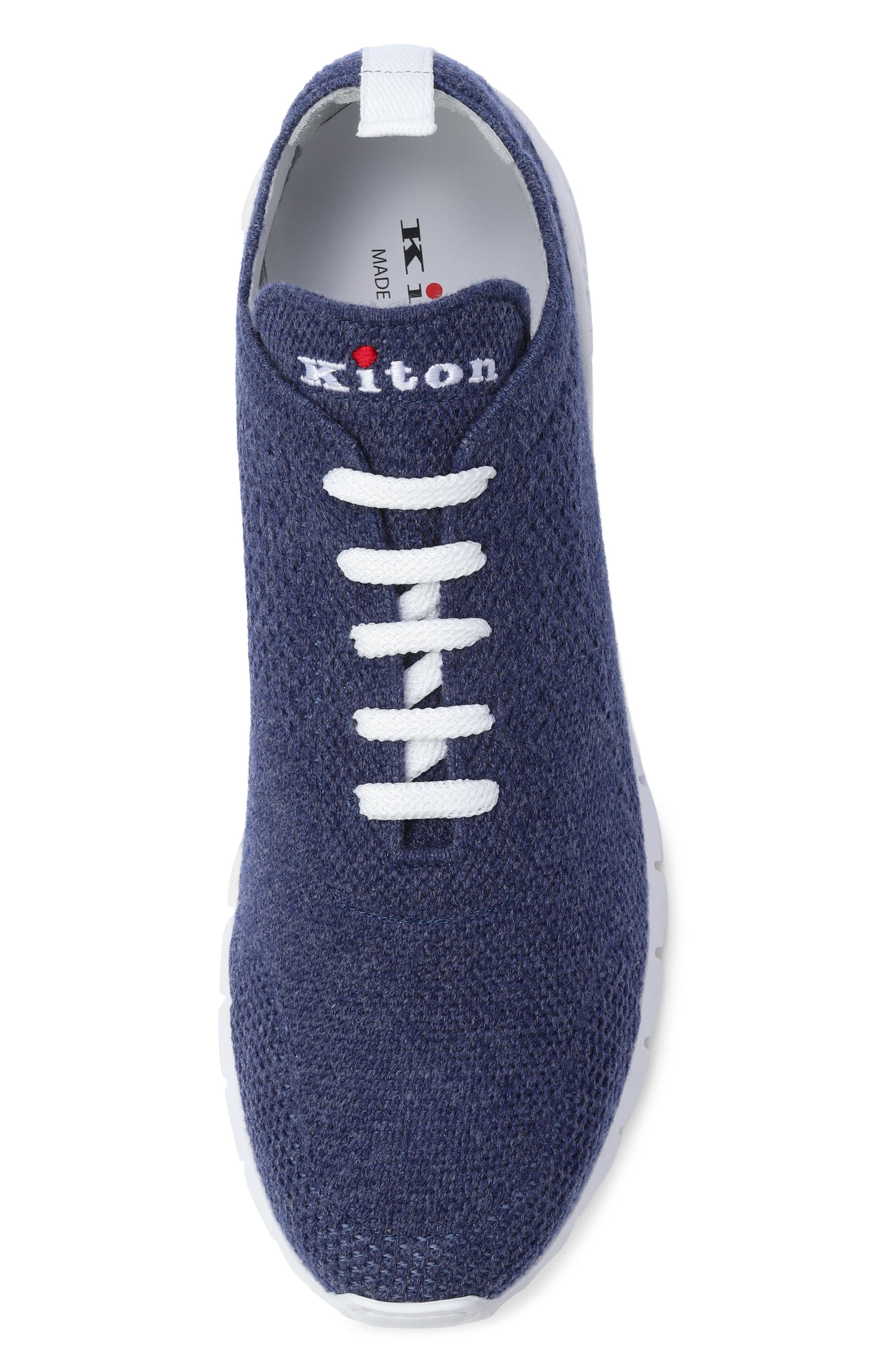 Текстильные кроссовки KITON синего цвета по цене 112000 руб., арт. USSFITSN00847, фото 5 Текстильные кроссовки KITON, арт. USSFITSN00847, фото 5