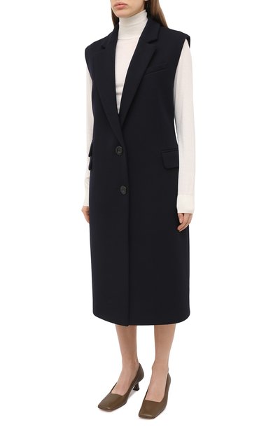 Шерстяной жилет JM STUDIO синего цвета по цене 47950 руб., арт. FW202118, фото 3 Шерстяной жилет JM STUDIO, арт. FW202118, фото 3