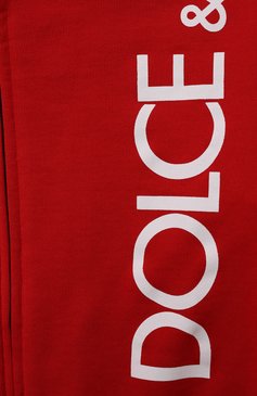 Детский хлопковая толстовка DOLCE & GABBANA красного цвета, арт. L4JWFN/G7IXP/2-6 | Фото 3 (Рукава: Длинные; Материал внешний: Хлопок; Мальчики Кросс-КТ: Толстовка-одежда; Драгоценные камни: Проставлено; Нос: Не проставлено; Материал сплава: Проставлено)