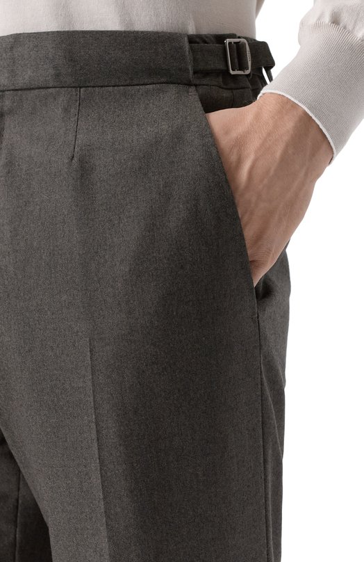 Шерстяные брюки Zegna 75A812/830F21A Коричневый  75A812/830F21A Фото 5