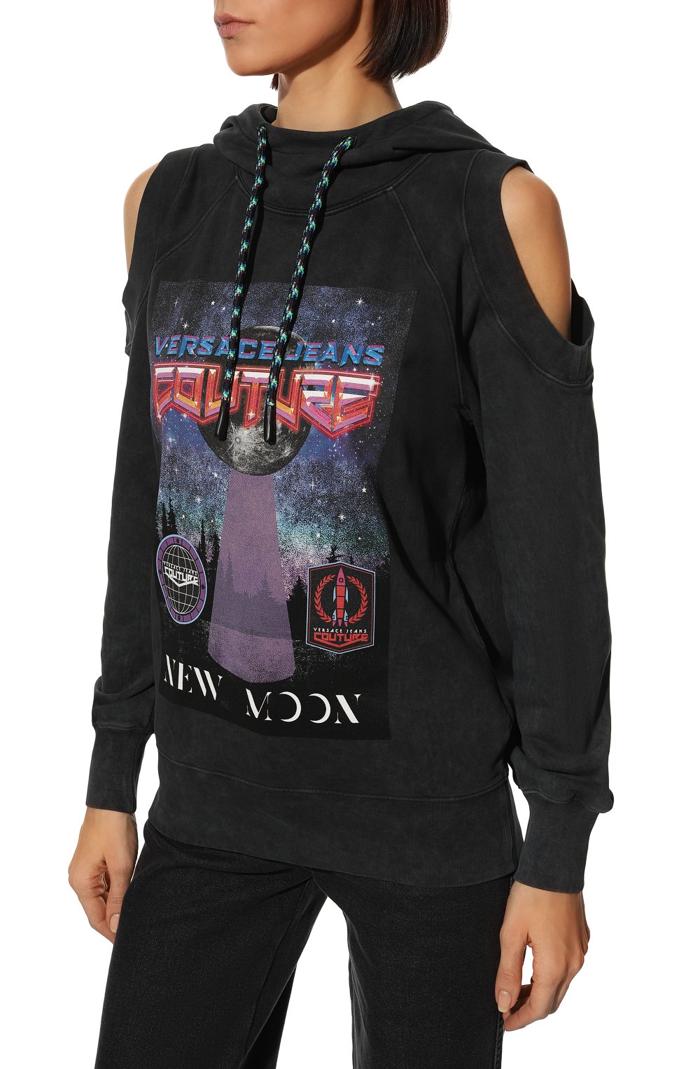 Хлопковое худи VERSACE JEANS COUTURE, арт. 73HAIP09-73DP311 R 33 M00N CRINKLE/CFW0P, фото 3