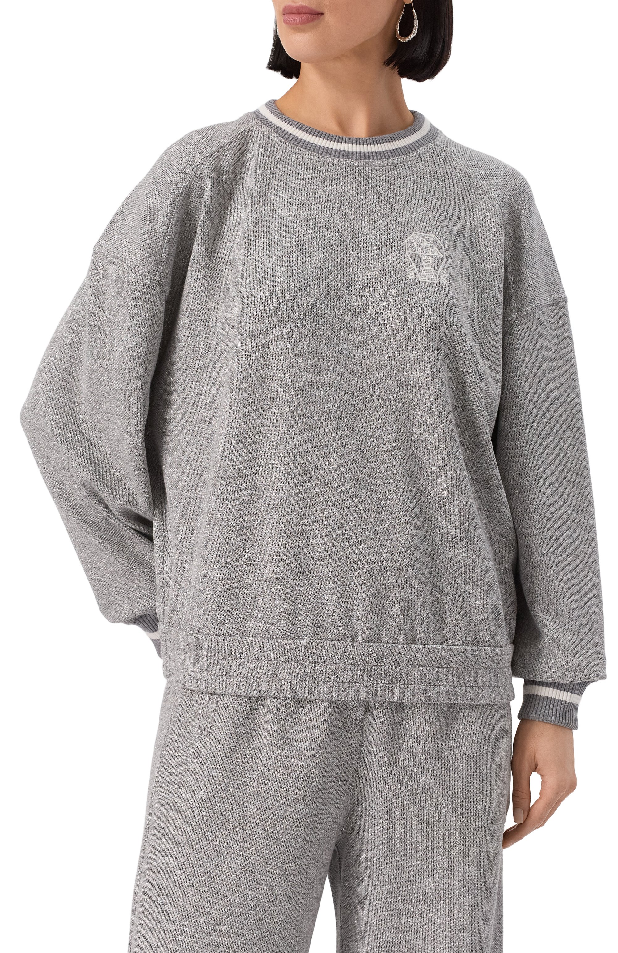 Свитшот из вискозы и хлопка BRUNELLO CUCINELLI, арт. MP930SN900, фото 3