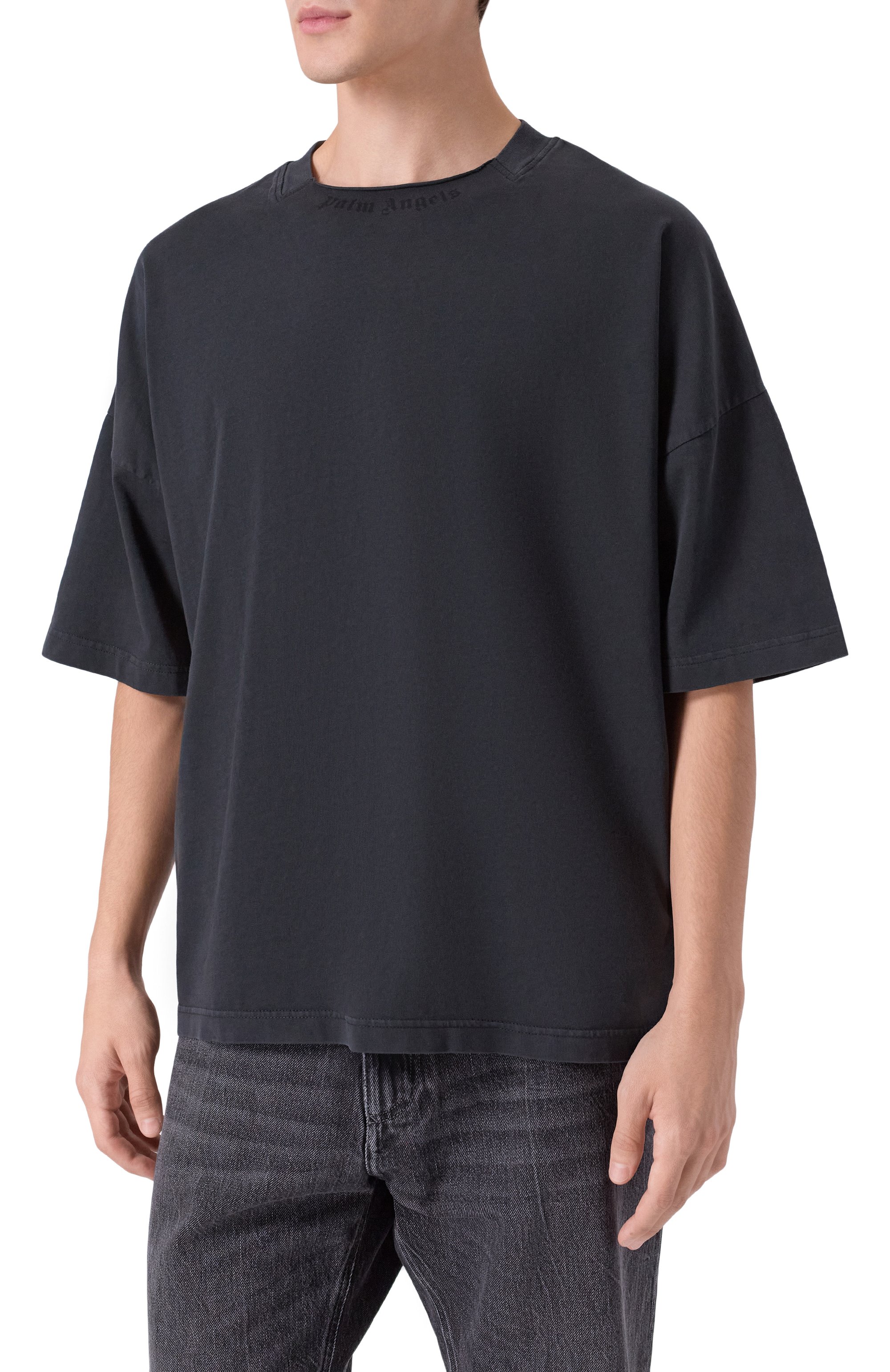 Хлопковая футболка PALM ANGELS, арт. PMAA10HF25JER001, фото 3