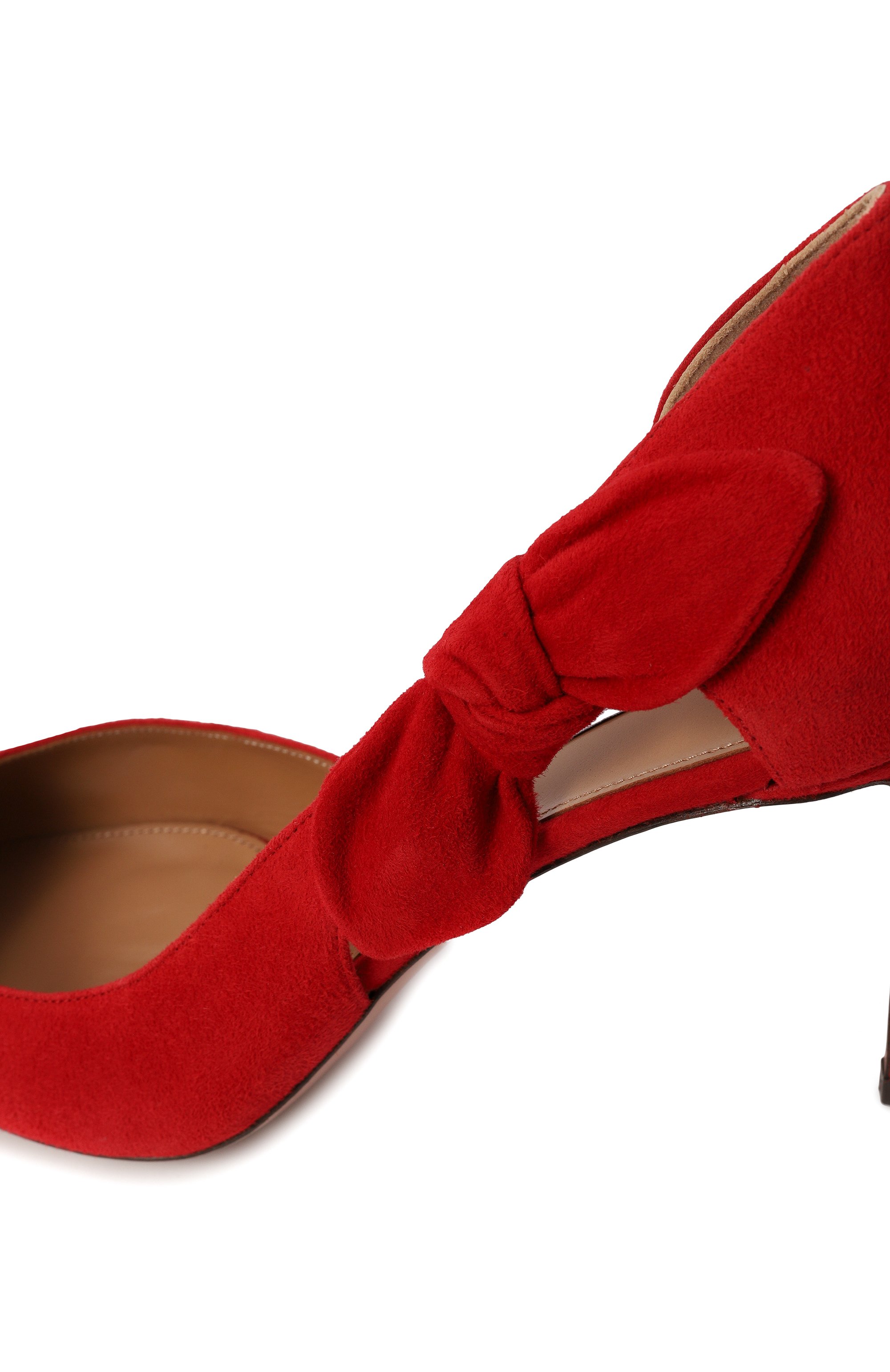 Замшевые туфли very bow tie 85 AQUAZZURA, арт. VBTMIDP0-SUE-000, фото 7