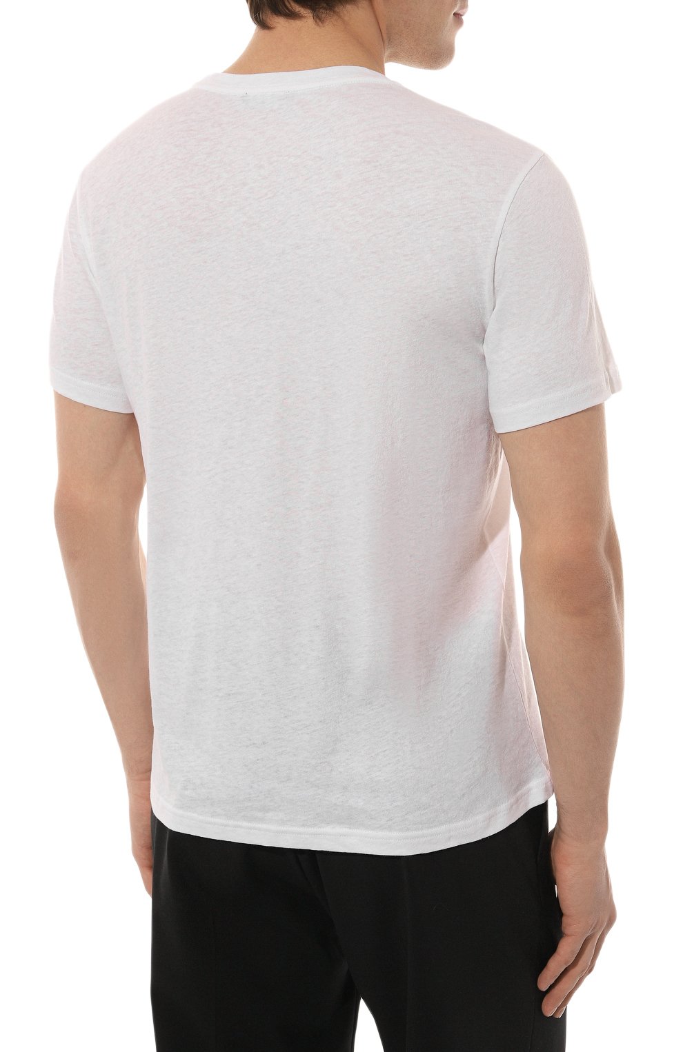 Футболка из хлопка и льна EMPORIO ARMANI, арт. 211818/3R485, фото 4