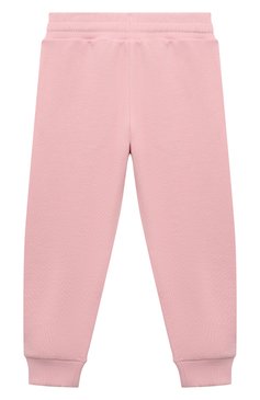 Детские хлопковые джоггеры DOLCE & GABBANA светло-розового цвета, арт. L5JPD7/G7M4V/2-6 | Фото 2 (Материал внешний: Хлопок; Нос: Не проставлено; Девочки Кросс-КТ: Джоггеры-одежда)