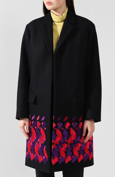 Шерстяное пальто DRIES VAN NOTEN темно-синего цвета по цене 179500 руб., арт. 192-30276-8211, фото 3 Шерстяное пальто DRIES VAN NOTEN, арт. 192-30276-8211, фото 3