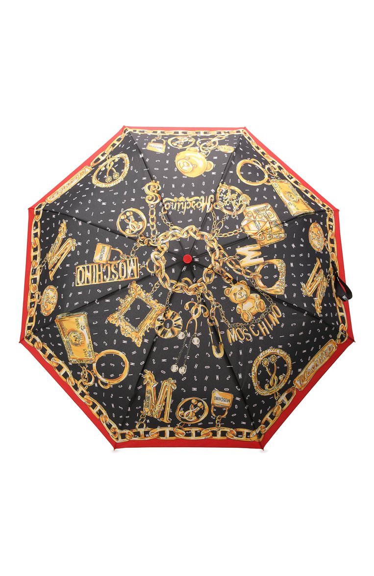 Женский складной зонт MOSCHINO черного цвета, арт. 8410-0PENCL0SE | Фото 1 (Региональные ограничения белый список (Axapta Mercury): RU; Материал: Металл, Текстиль, Синтетическ�ий материал; Нос: Не проставлено)