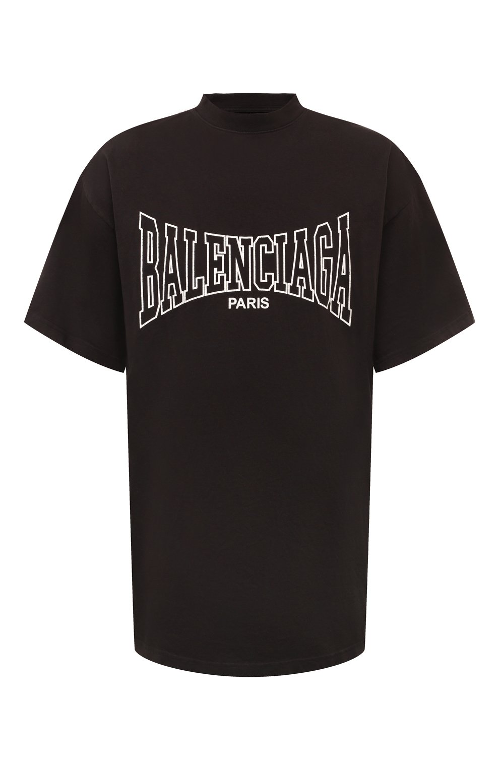 Хлопковая футболка BALENCIAGA черного цвета по цене 78900 руб., арт. 787349/TRVH5, фото 1 Хлопковая футболка BALENCIAGA, арт. 787349/TRVH5, фото 1