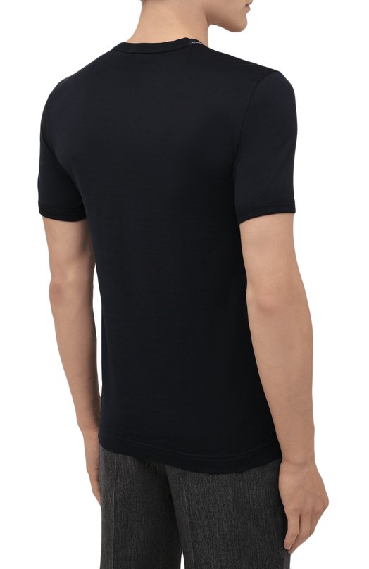 Хлопковая футболка Dolce & Gabbana G8HI7T/FU7EQ Синий  G8HI7T/FU7EQ Фото 4