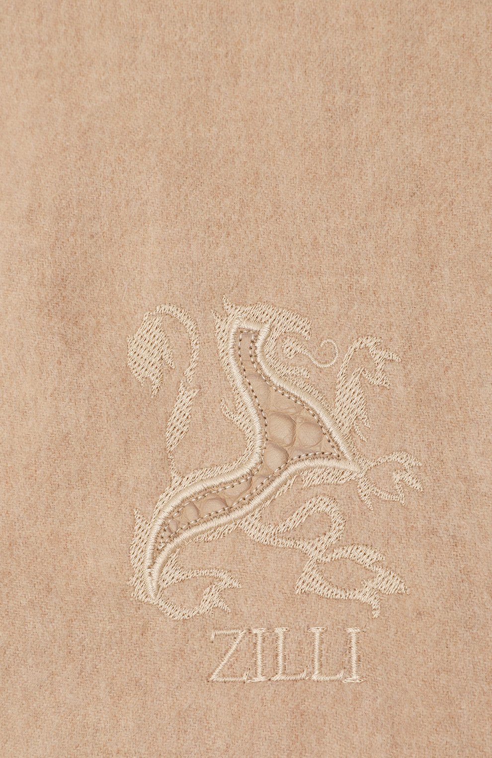 Шарф с отделкой из кожи аллигатора ZILLI, арт. SWF001M0310VBLE00N004, фото 4