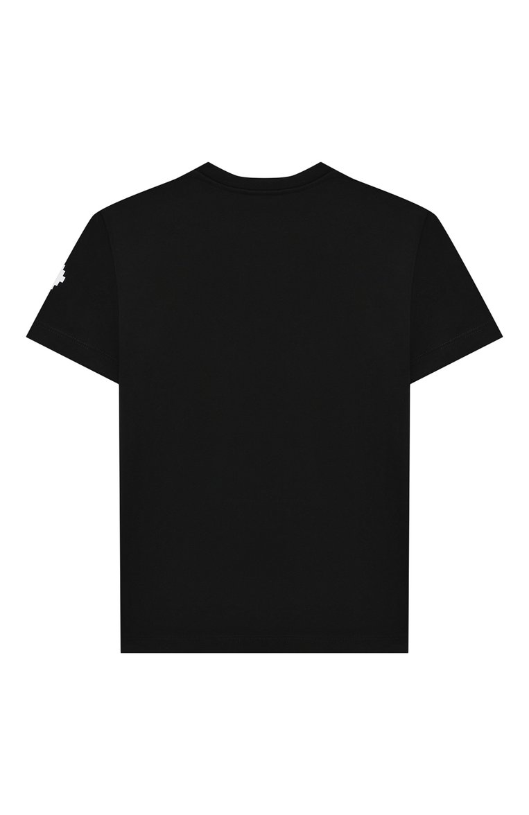 Детская хлопковая футболка MARCELO BURLON KIDS OF MILAN черного цвета, арт. 21E/B/MB/1110/0010/2-6Y | Фото 2 (Материал внешний: Хлопок; Рукава: Короткие; Региональные ограничения белый список (Axapta Mercury): RU; Мальчики Кросс-КТ: Футболка-одежда; Драгоценные камни: Проставлено; Материал сплава: Проставлено; Ростовка одежда: 6 лет | 116 см)