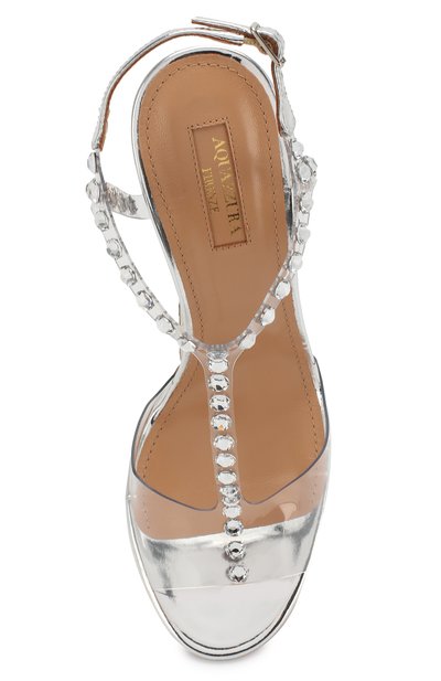 Прозрачные босоножки shine AQUAZZURA серебряного цвета по цене 59950 руб., арт. SHNHIGS0-SPP-CCC, фото 5 Прозрачные босоножки shine AQUAZZURA, арт. SHNHIGS0-SPP-CCC, фото 5