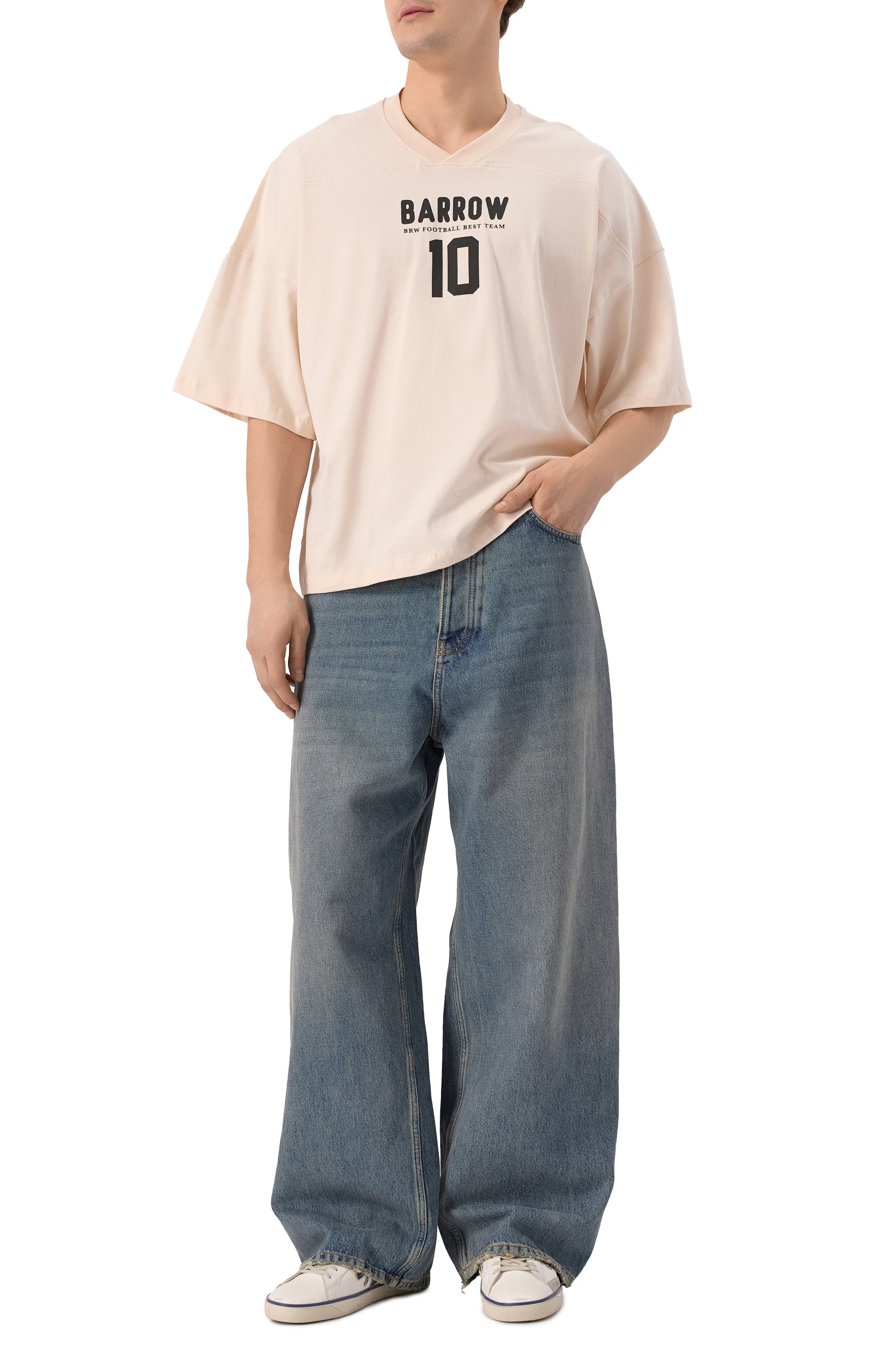 Хлопковая футболка BARROW, арт. S5BWMATH022, фото 2