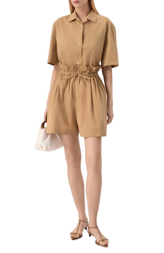 Хлопковые шорты Jil Sander J40KA0293/J45292 Бежевый  J40KA0293/J45292 Фото 2