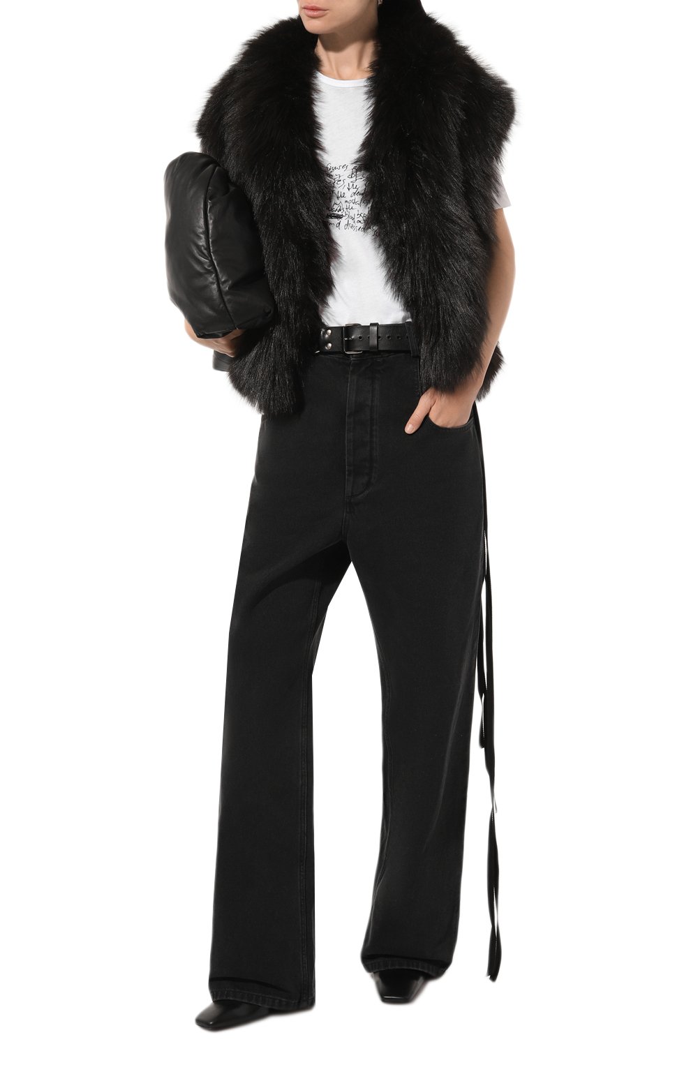 Хлопковая футболка ANN DEMEULEMEESTER, арт. 2402-W-JTS02-34-FA206-001, фото 2