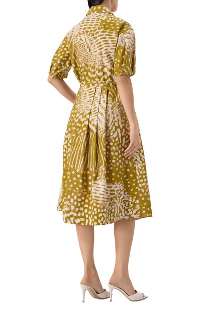 Хлопковое платье ANTONELLI FIRENZE хаки цвета по цене 79950 руб., арт. Q6607/164C, фото 3 Хлопковое платье ANTONELLI FIRENZE, арт. Q6607/164C, фото 3