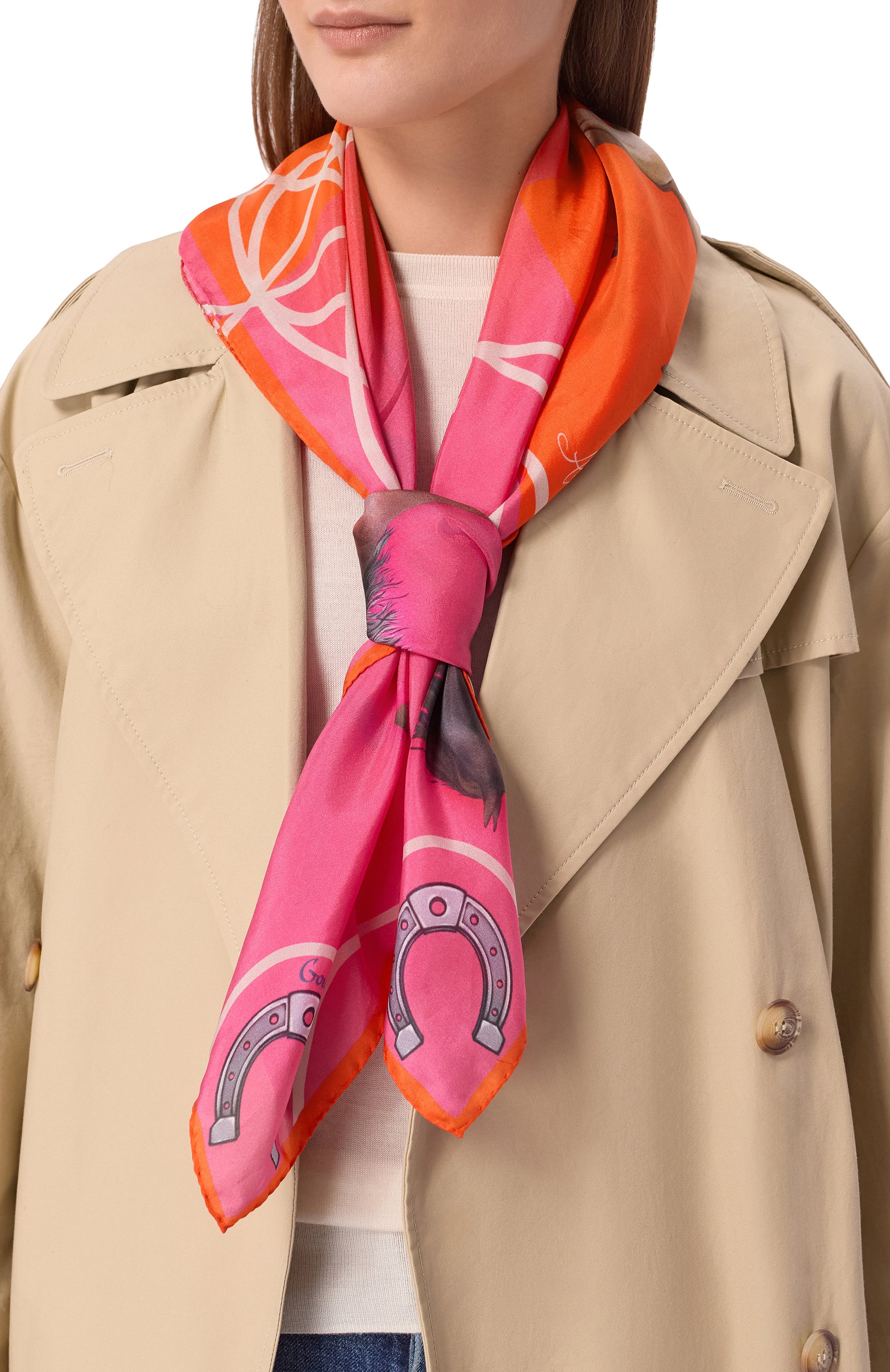 Шелковый платок кони россии GOURJI, арт. 91169937/51172, фото 2