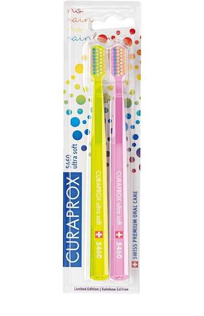 Женская набор зубных щеток ultrasoft rainbow CURAPROX, арт. 7612412424478