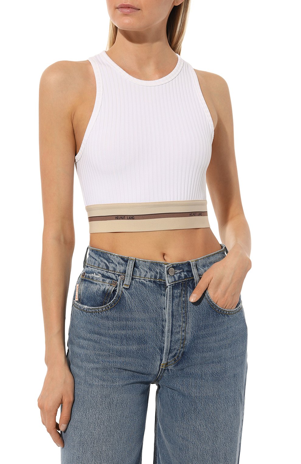 Топ HELMUT LANG белого цвета по цене 39950 руб., арт. M04HW505, фото 3 Топ HELMUT LANG, арт. M04HW505, фото 3