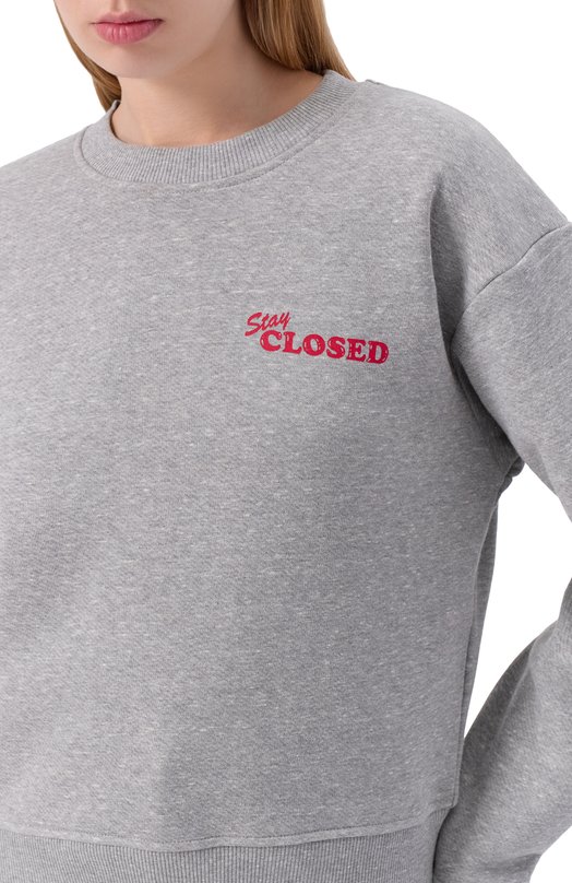 Хлопковый свитшот Closed C95709-47M-PR Серый  C95709-47M-PR Фото 5