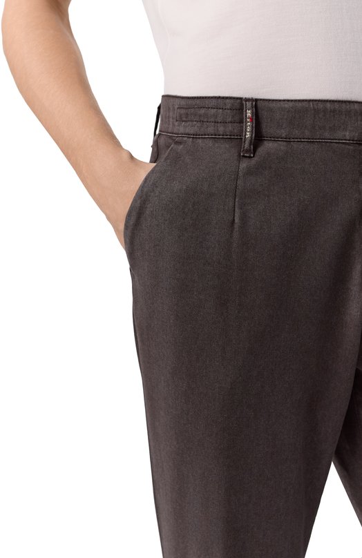 Шерстяные брюки Kiton UPR001RK0615H Коричневый  UPR001RK0615H Фото 5